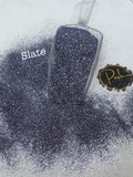 SLATE Grey - Grey Ultra Fine Glitter - Polyester Glitter - Solvent Resistant - Grey Holographic Glitter