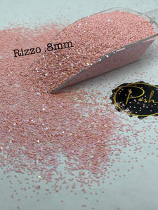 RIZZO - Pink .8MM Hex Chunk - Polyester Glitter - Solvent Resistant - Pink Glitter