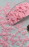 PINK HEART Love SPRINKLES - Polymer Clay Hearts - Fake Sprinkles - Sprinkles for Crafts - Valentine Sprinkles