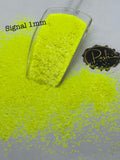 SIGNAL YELLOW - 1MM Hex Chunk - Fluorescent Yellow Pearlescent Glitter - Polyester Glitter - Solvent Resistant