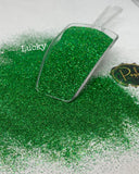 LUCKY - Green Holographic Fine Glitter - Ultra Fine Loose Glitter - Polyester Glitter - Solvent Resistant