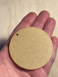 CIRCLE ACRYLIC BLANK with hole - 2.5” Clear Acrylic Circle Keychain Blank - Circle Keychain Blank-Jewelry Blanks - Acrylic Blanks for Vinyl