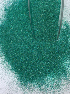BLUE LAGOON - Teal Green Fine Holographic Ultra Fine Glitter - Polyester Glitter - Solvent Resistant