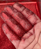 LUCY RED - Red Ultra Fine Loose Glitter - Polyester Glitter - Solvent Resistant