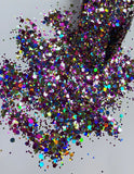 EGYPTIAN - Teal Pink Purple Gold Custom Blend - Chunky Glitter Mix - Polyester Glitter - Solvent Resistant