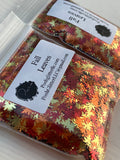 FALL LEAVES - Multi Colored-Fall Leaf Glitter - Maple Leaf Glitter - Solvent Resistant