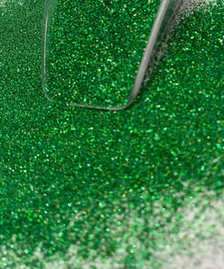 LUCKY - Green Holographic Fine Glitter - Ultra Fine Loose Glitter - Polyester Glitter - Solvent Resistant