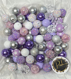 PURPLE BUBBLEGUM BEADS 20mm - 33 - Chunky Beads, Bubble Gum Bead Sets, Acrylic Beads, Chunky Bead Sets