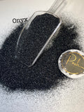 BLACK ONYX - Black Ultra Fine Glitter - Black NOT Holographic Black Glitter - Polyester Glitter - Solvent Resistant