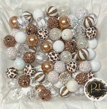 COPPER Brown BUBBLEGUM BEADS 20mm - 34 - Chunky Beads, Bubble Gum Bead Sets, Acrylic Beads, Chunky Bead Sets