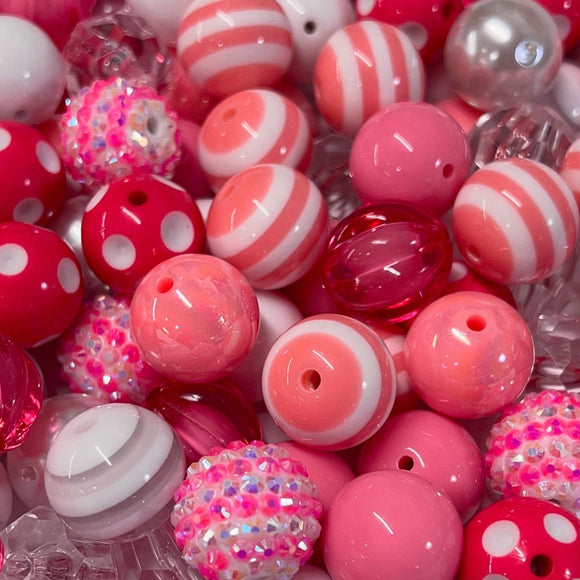 20mm Mixed Rhinestone Beads - Acrylic Beads - Bubblegum Beads - Chunky –  Gladiolus Beading Supplies LLC