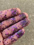 HOCUS POCUS - Purple Black Holographic Chunky Glitter Mix - Polyester Glitter - Solvent Resistant