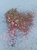 FROSTED SWEET PEA - Light Pink Holographic Iridescent Glitter Mix - Pink Chunky Glitter - Polyester Glitter - Solvent Resistant