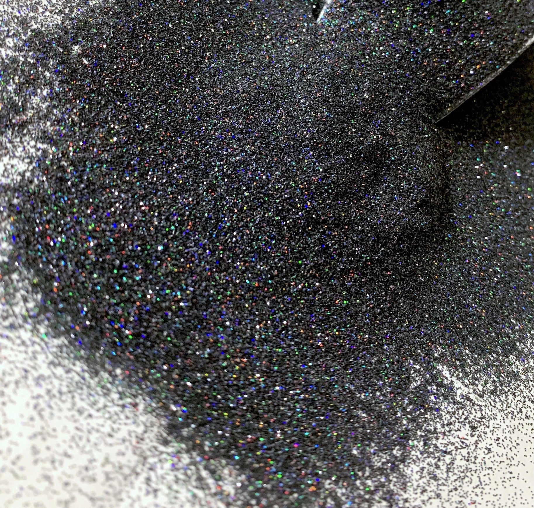 BLACK MAGIC - Black Holographic Ultra Fine Glitter - Polyester