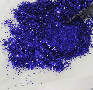 ADMIRAL BLUE- HEX .8MM Chunky Blue Glitter  - Polyester Glitter - Solvent Resistant