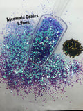 MERMAID SCALES 1.5mm - Iridescent Purple HEX 1.5mm Cut - Polyester Glitter - Solvent Resistant - Iridescent
