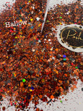 HALLOW - Orange, Black Glitter Blend - Halloween Glitter Mix - Polyester Glitter - Solvent Resistant