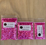 VI-Pinky-PINK Glitter Custom Mix-Bright Pink Glitter Mix-Non Transparent Pink Glitter-Polyester Glitter