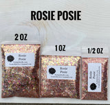 ROSIE POSIE - Custom Blend Rose Gold Chunky Glitter Mix - Polyester Glitter - Solvent Resistant