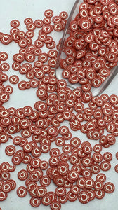 CIRCLE HEART SPRINKLES - Polymer Clay Hearts - Fake Sprinkles - Sprinkles for Crafts - Valentine Sprinkles