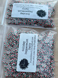 HOLIDAY PEPPERMINT PATTY Slices - Polymer Clay Slices - Peppermint Clay Slices - Fake Peppermint Sprinkles - Red Green Slices