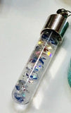 HOURGLASS 1MM - FLOATING CHARM - glitter charm - Pendant - glass bottle - tube