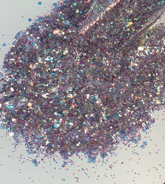 FROSTED VIOLET - Iridescent Holographic Purple Glitter Mix - Purple Violet Glitter - Polyester Glitter - Solvent Resistant