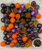 HALLOWEEN Orange BUBBLEGUM BEADS 20mm - 26 - Chunky Beads, Bubble Gum Bead Sets, Acrylic Beads, Chunky Bead Sets