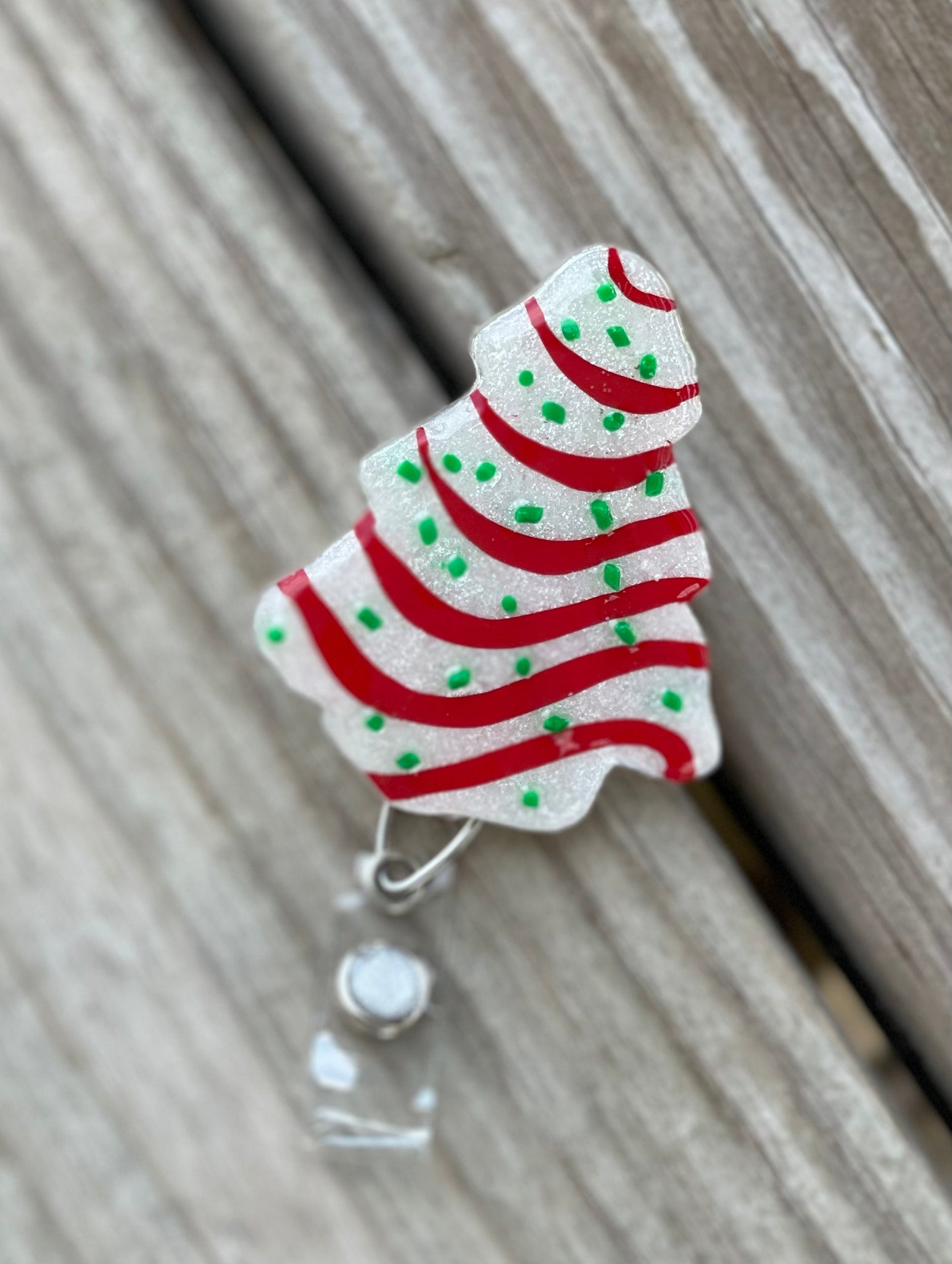 Christmas Stanley - Acrylic Badge Reel Blank and Matching Sticker