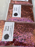 TIGERS BLOOD 1MM - Color Shift - Hex Chunk - Polyester Glitter - Solvent Resistant