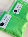 MOJITO GREEN - Pearlescent Neon Green Ultra Fine Loose Glitter - Polyester Glitter - Solvent Resistant - Fluorescent Glitter