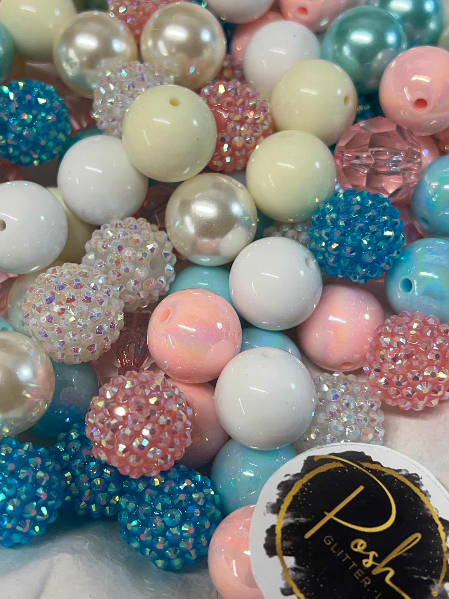 PINK Black Plaid BUBBLEGUM BEADS 20mm - 21 - Chunky Beads, Bubble Gum Bead  Sets, Acrylic Beads, Chunky Bead Sets