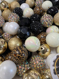 LEOPARD BUBBLEGUM BEADS 20mm - 25 - Chunky Beads, Bubble Gum Bead Sets, Acrylic Beads, Chunky Bead Sets