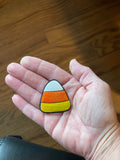 CANDY CORN Acrylic Blank 3D -Sets of 5  Badge Reel Cover - NO Hole - Sold in sets of 5, Clear Acrylic Blanks, Badge Reel Blanks
