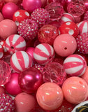 PINK BUBBLEGUM BEADS 20mm - 3 - Chunky Beads, Bubble Gum Bead Sets, Acrylic Beads, Chunky Bead Sets